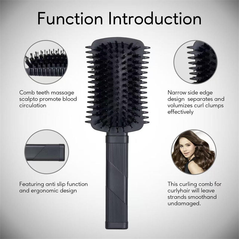 Beakey Curly Hair Brush Defining Volume Curl Defining Brush for Curly Hair Shaping 9205-Black