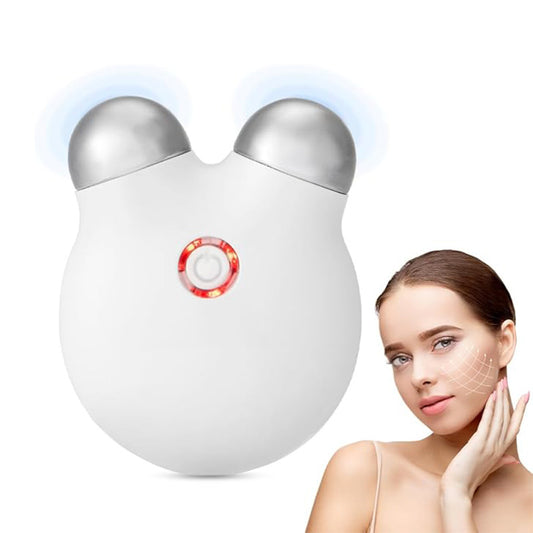 Beakey Mini Facial Massager with 3 Intensity Levels for Face Lifting Sculpting-White