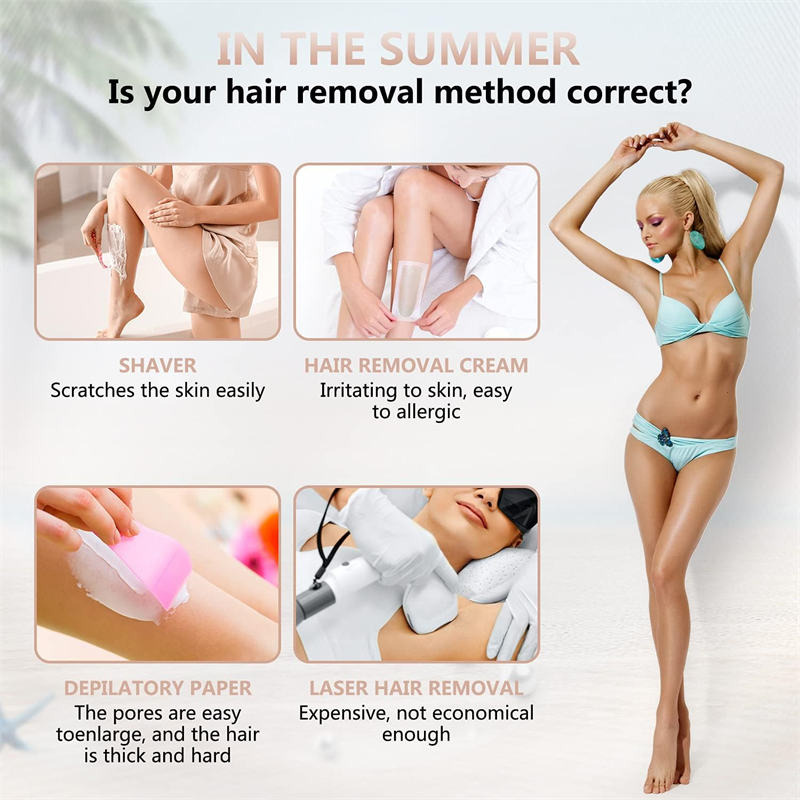 Beakey 4 in 1 Electric Razor Painless USB Rechargeable for Face Leg Brows