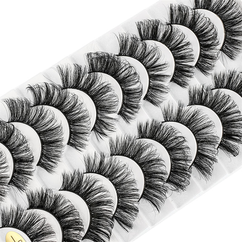 Beakey Fluffy False Eyelashes Faux Mink Lashes 6D Volume Look Like Extensions Lashes 10 Pairs Pack-02