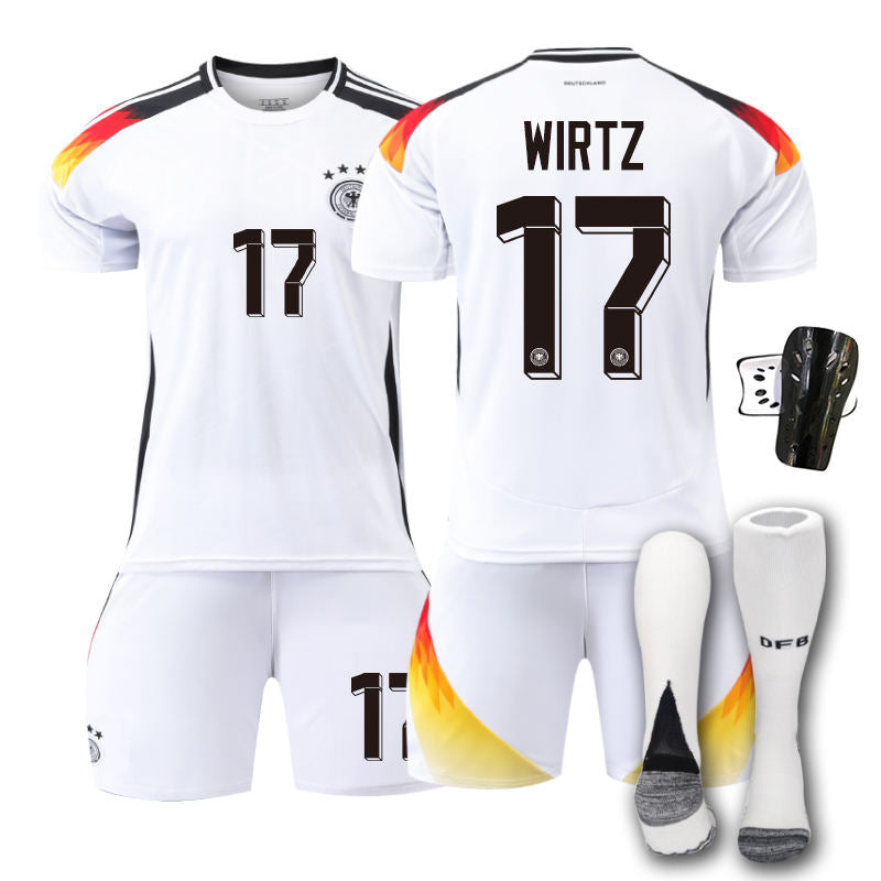 Beakey Germany Home WIRTZ #17 Jersey for Kids Adult 3 Pcs Soccer Outfits