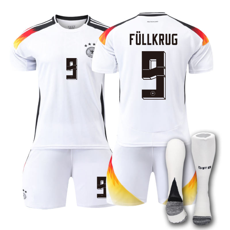 Beakey Germany Home FULLKRUG #9 Jersey for Kids Adult 3 Pcs Soccer Outfits