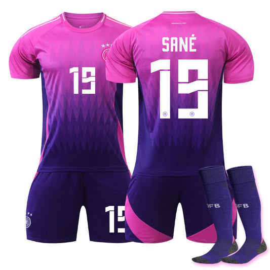 Beakey Germany Away SANE #19 Jersey for Kids Adult 3 Pcs Soccer Outfits