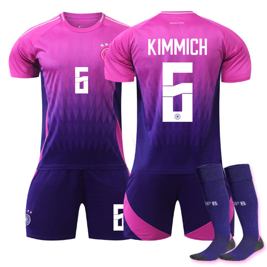 Beakey Germany Away KIMMICH #6 Jersey for Kids Adult 3 Pcs Soccer Outfits