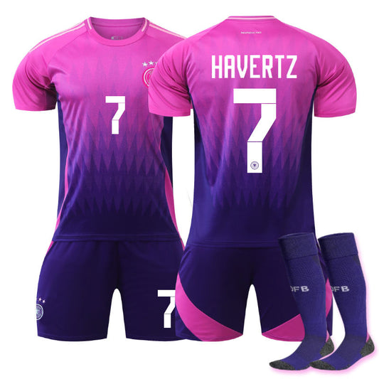 Beakey Germany Away HAVERTZ #7 Jersey for Kids Adult 3 Pcs Soccer Outfits