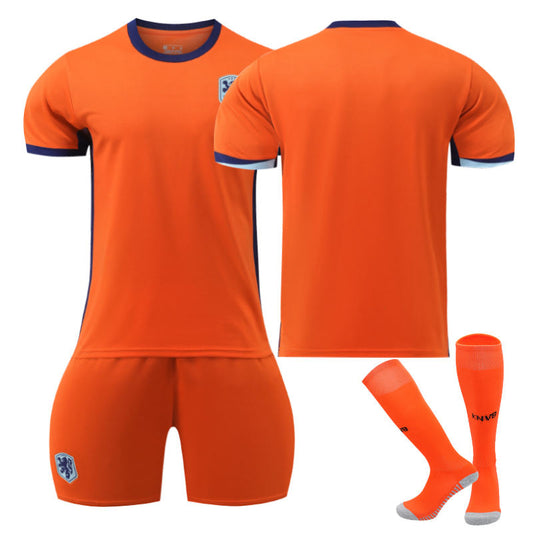 Beakey Netherlands Home Jersey for Kids Adult 3 Pcs Soccer Training Outfits