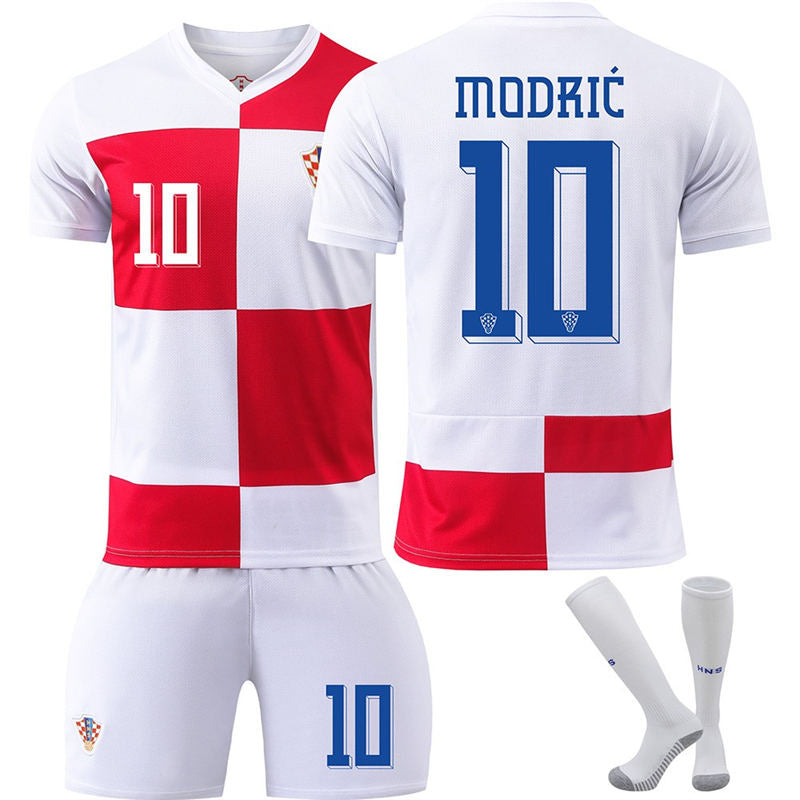 Beakey Croatia Home MODRIC #10 Jersey for Kids Adult 3 Pcs Soccer Outfits