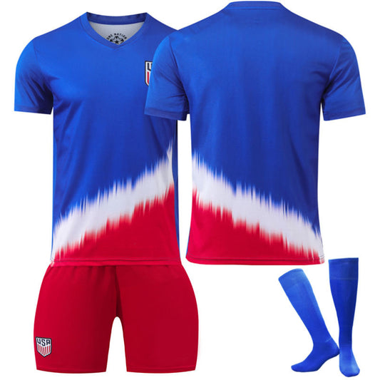 Beakey America Away Jersey for Kids Adult 3 Pcs Soccer Training Outfits