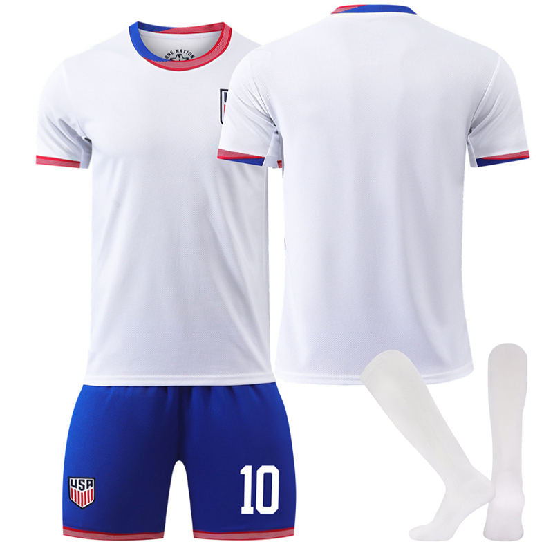Beakey America Home Jersey for Kids Adult 3 Pcs Soccer Training Outfits