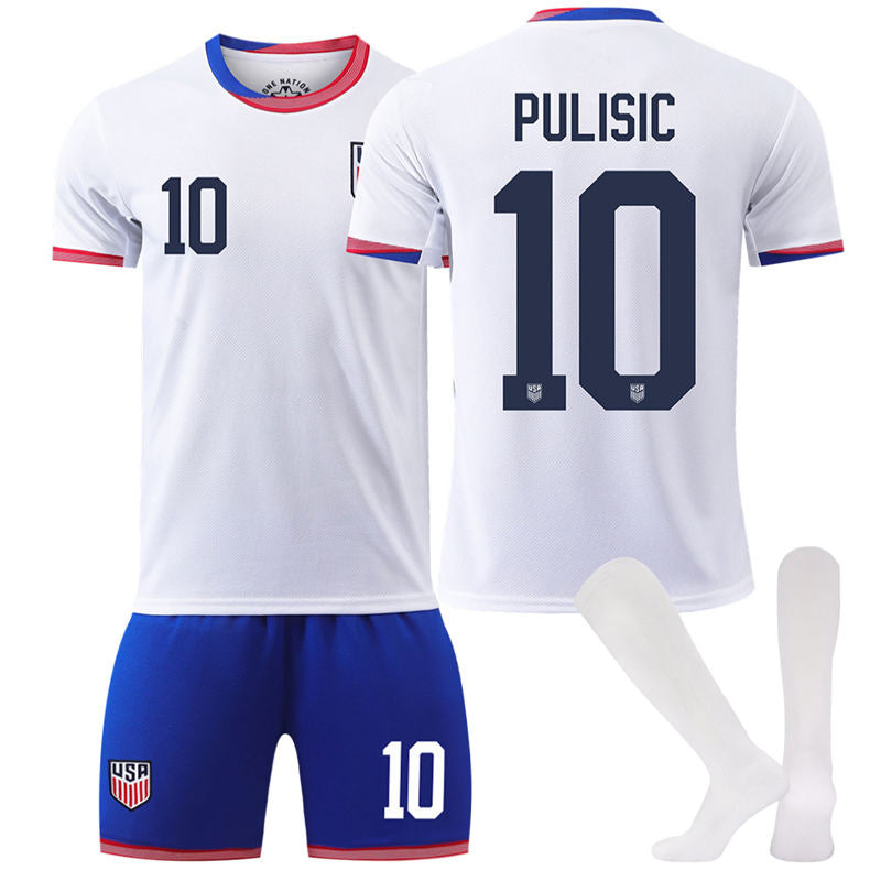 Beakey America Home PULISIC #10 Jersey for Kids Adult 3 Pcs Soccer Outfits