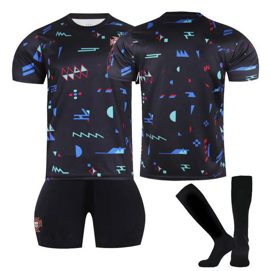 Beakey Portugal Soccer Training Jersey for Kids Adult 3 Pcs Outfits