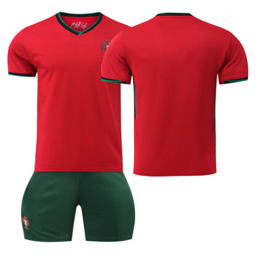 Beakey Portugal Home Jersey for Kids Adult 3 Pcs Soccer Training Outfits