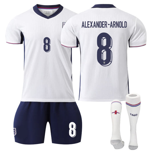 Beakey England Home ALEXANDER-ARNOLD #8 Soccer Jersey for Kids Adult 3 Pcs Training Outfits