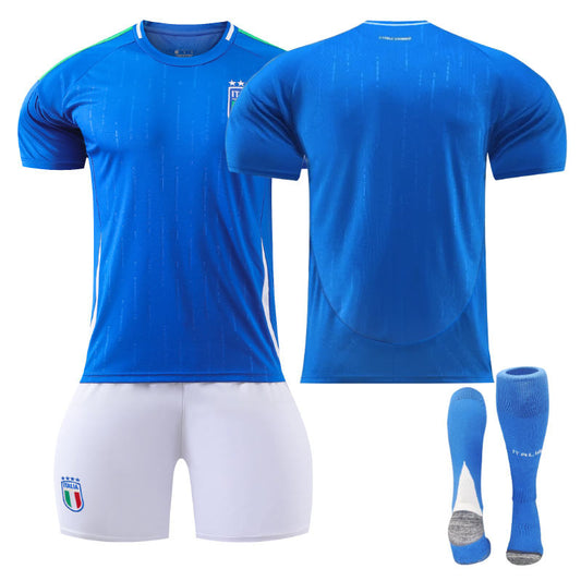 Beakey Italy Home Jersey for Kids Adult 3 Pcs Soccer Training Outfits