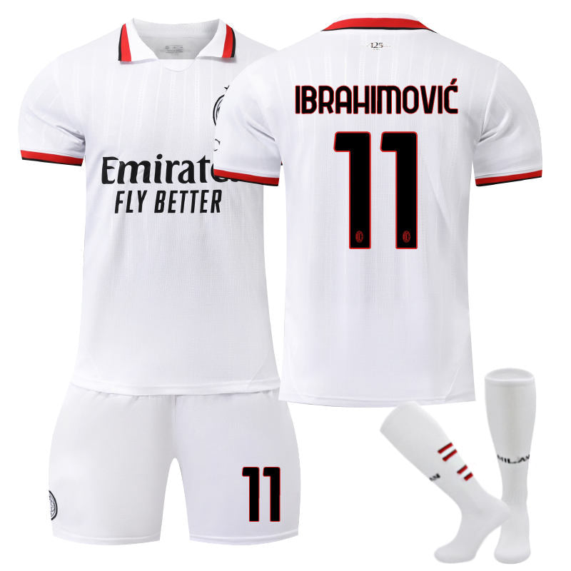 Beakey AC Milan Away IBRAHIMOVIC #11 Soccer Jersey for Kids Adult 3 Pcs Training Outfits