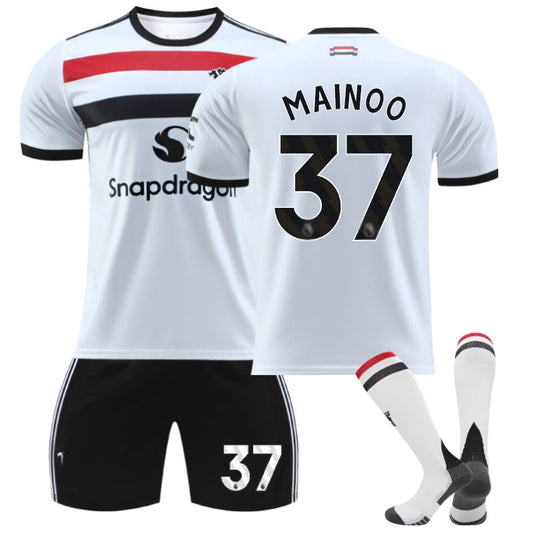 Beakey Red Devil Second Away MAINOO #37 Soccer Jersey for Kids Adult 3 Pcs Outfits