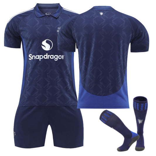 Beakey Red Devil Away Soccer Jersey for Kids Adult 3 Pcs Training Outfits