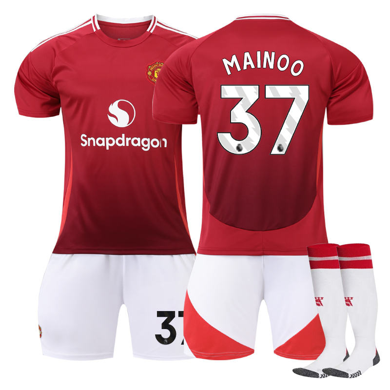Beakey Red Devil Home MAINOO #37 Soccer Jersey for Kids Adult 3 Pcs Outfits