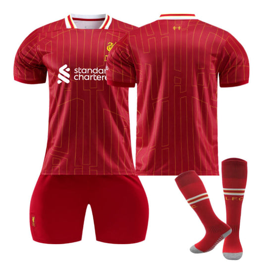 Beakey Liverpool Home Soccer Jersey for Kids Adult 3 Pcs Training Outfits