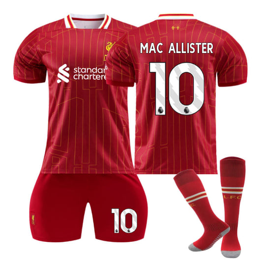 Beakey Liverpool Home MAC ALLISTER #10 Soccer Jersey for Kids Adult 3 Pcs Outfits