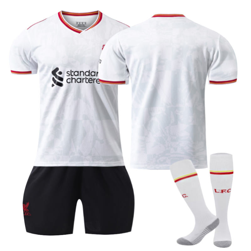 Beakey Liverpool Second Away Soccer Jersey for Kids Adult 3 Pcs Training Outfits