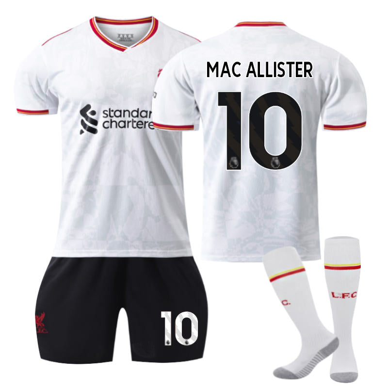 Beakey Liverpool Second Away MAC ALLISTER #10 Soccer Jersey for Kids Adult 3 Pcs Outfits