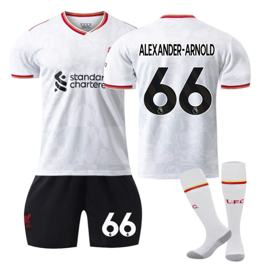 Beakey Liverpool Second Away ALEXANDER-ARNOLD #66 Soccer Jersey for Kids Adult 3 Pcs Outfits