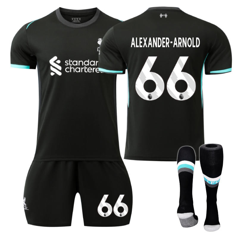 Beakey Liverpool Away ALEXANDER-ARNOLD #66 Soccer Jersey for Kids Adult 3 Pcs Outfits