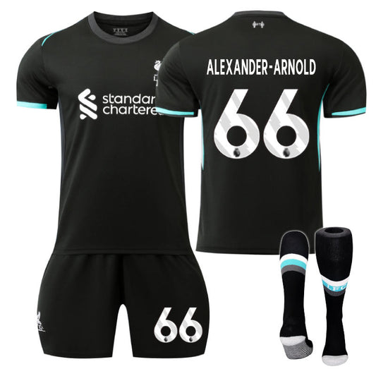 Beakey Liverpool Away ALEXANDER-ARNOLD #66 Soccer Jersey for Kids Adult 3 Pcs Outfits