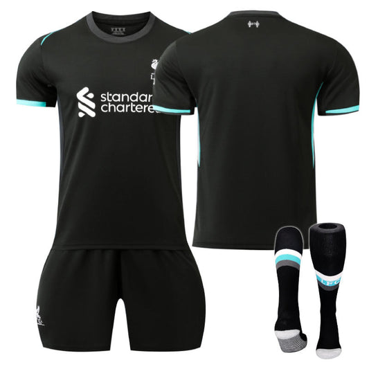 Beakey Liverpool Away Soccer Jersey for Kids Adult 3 Pcs Training Outfits