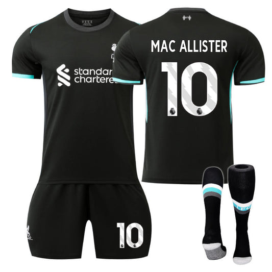 Beakey Liverpool Away MAC ALLISTER #10 Soccer Jersey for Kids Adult 3 Pcs Outfits