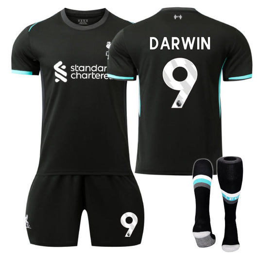 Beakey Liverpool Away DARWIN #9 Soccer Jersey for Kids Adult 3 Pcs Outfits