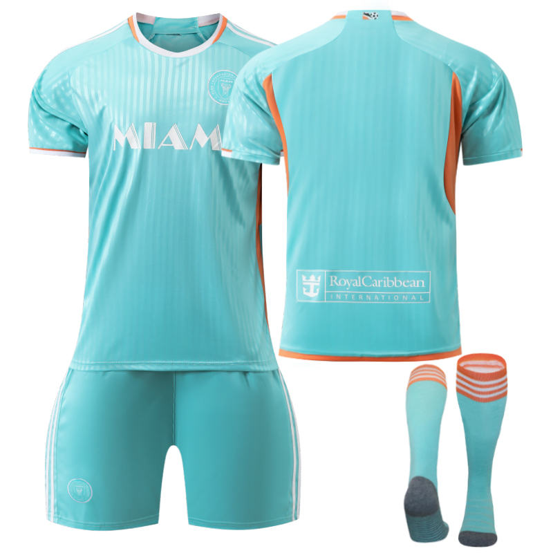 Beakey Miami Second Away Soccer Jersey for Kids Adult 3 Pcs Training Outfits