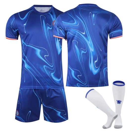 Beakey Chelsea Home Soccer Jersey for Kids Adult 3 Pcs Training Outfits