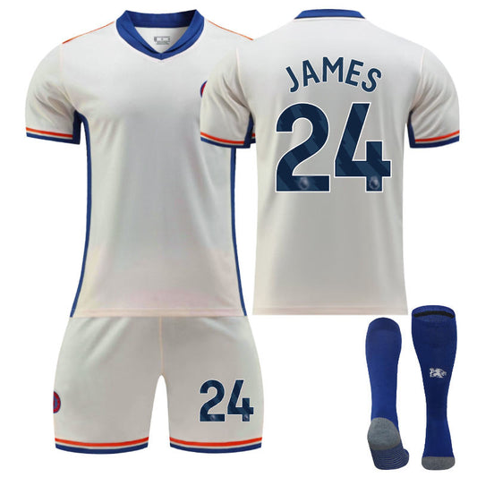 Beakey Chelsea Away JAMES #24 Soccer Jersey for Kids Adult 3 Pcs Outfits