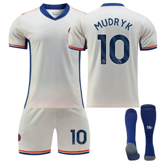 Beakey Chelsea Away MUDRYK #10 Soccer Jersey for Kids Adult 3 Pcs Outfits