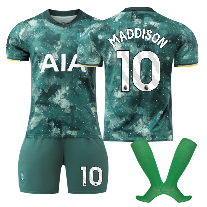 Beakey Spurs Second Away MADDISON #10 Soccer Jersey for Kids Adult 3 Pcs Outfits