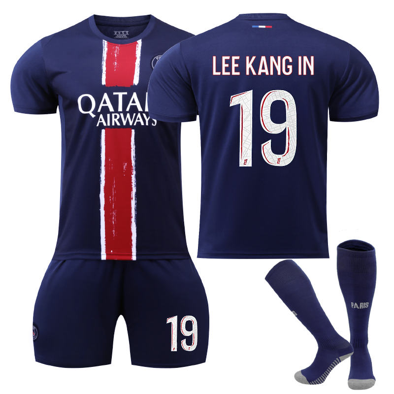 Beakey Paris Home LEE KANG IN #19 Soccer Jersey for Kids Adult 3 Pcs Outfits