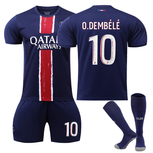 Beakey Paris Home O.DEMBELE #10 Soccer Jersey for Kids Adult 3 Pcs Outfits