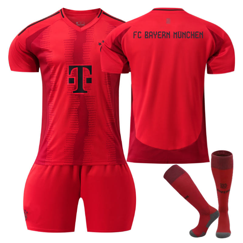Beakey Bayern Home Soccer Jersey for Kids Adult 3 Pcs Training Outfits