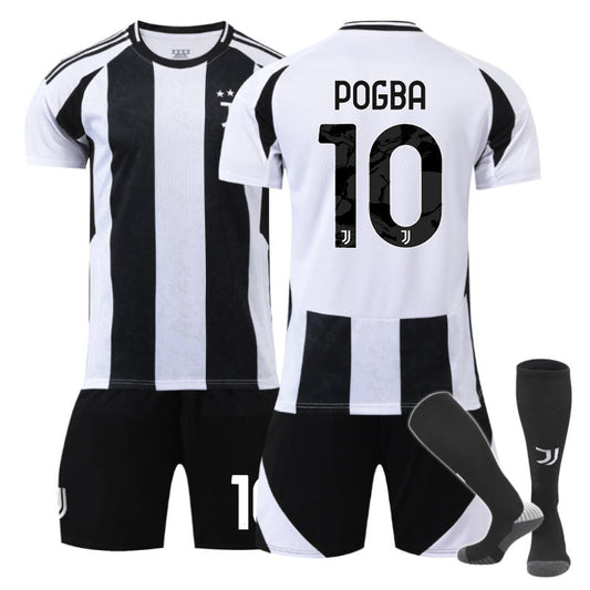 Beakey Juventus Home POGBA #10 Soccer Jersey for Kids Adult 3 Pcs Outfits