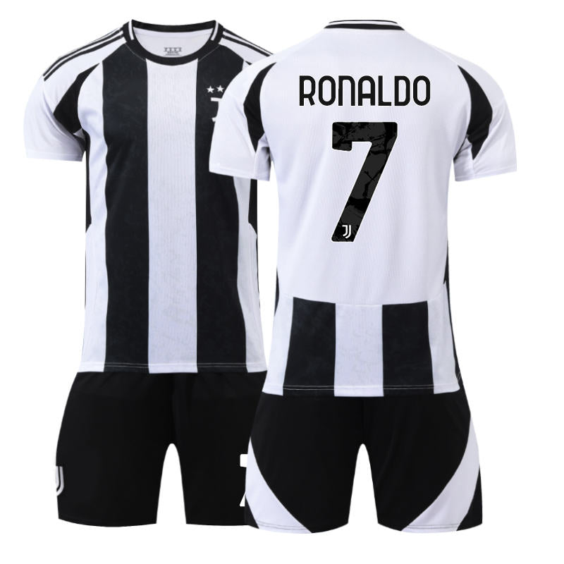 Beakey Juventus Home RONALDO #7 Soccer Jersey for Kids Adult 3 Pcs Outfits