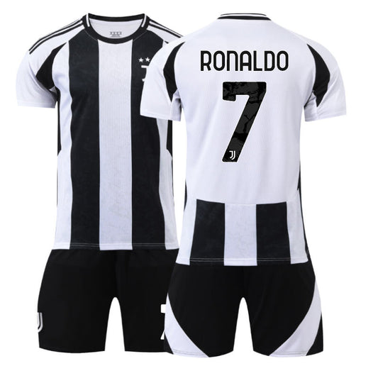 Beakey Juventus Home CHIESA #7 Soccer Jersey for Kids Adult 3 Pcs Outfits