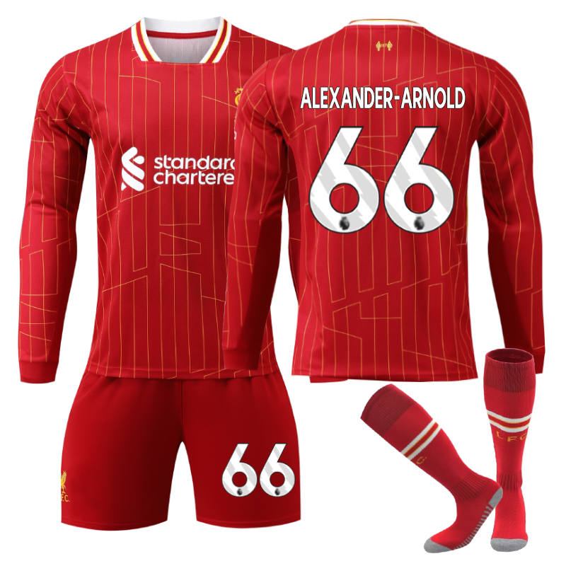 Beakey Liverpool Home ALEXANDER-ARNOLD #66 Soccer Jersey Kids Adult 3Pcs Long Sleeve Outfits