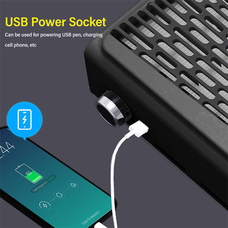 Beakey Nail Dust Collector Machine Electric Nail Dust Extractor with Adjustable Switches for Home or Salon Manicure Tool-Black