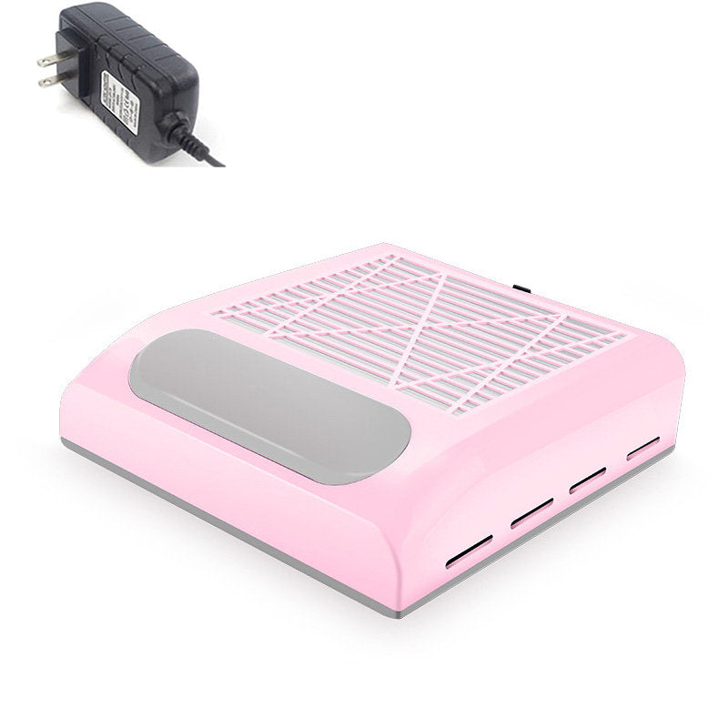 Beakey Nail Dust Collector 80W Adjustable Nail Gel Polish Vacuum Cleaner Nail Art Salon Tool-Pink