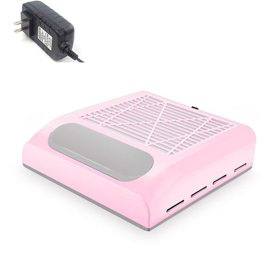 Beakey Nail Dust Collector 80W Adjustable Nail Gel Polish Vacuum Cleaner Nail Art Salon Tool-Pink