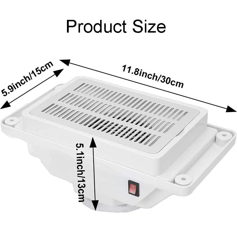 Beakey Nail Dust Collector Low Noise for Acrylic Gel Salon Home Use