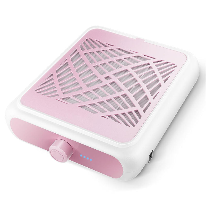 Beakey Rechargeable Nail Dust Collector Low Noise for Home Salon Use-Pink
