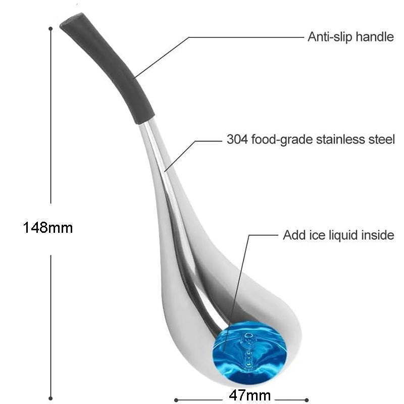 Beakey Ice Globes Facial Skin Care Tools for Women Face Eyes with Storage Case-Silver